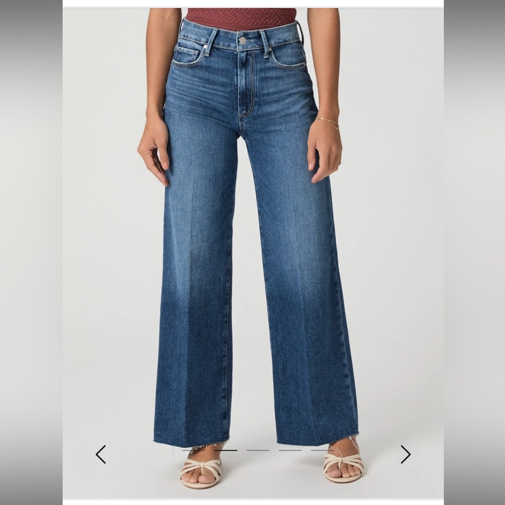 PAIGE size 26 Anessa Petite Wide Leg Jean - Novelist